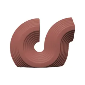 Ceramic Table Decor Brown 29 x 7 x 21 cm