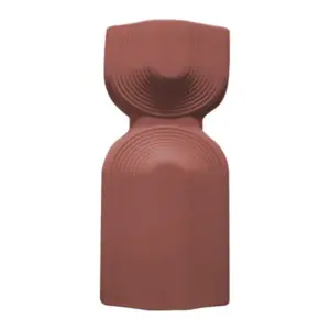 Ceramic Vase Brown 14.5 x 8 x 31 cm