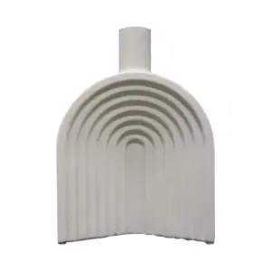 Ceramic Vase White 19 x 7 x 25.5 cm