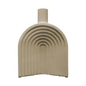 Ceramic Vase Khaki 19 x 7 x 25.5 cm