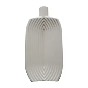 Ceramic Vase White 15.5 x 7.5 x 31 cm