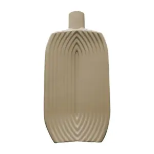 Ceramic Vase Khaki 15.5 x 7.5 x 31 cm