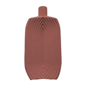 Ceramic Vase Brown 15.5 x 7.5 x 31 cm