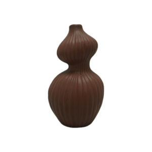 Ceramic Vase Brown 14.5 x 14 x 25  cm