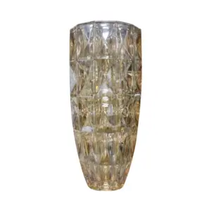 Glass Vase Amber 13 x 13 x 29.5 cm
