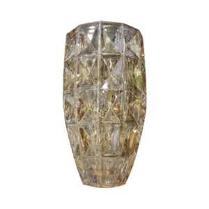 Glass Vase Amber 13.5 x 13.5 x 24.5 cm