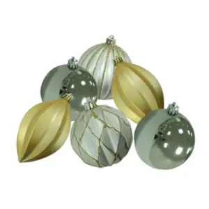 Alternative view of Ball Set 8-11 cm (12pcs Paper Box) Gold-Silver
