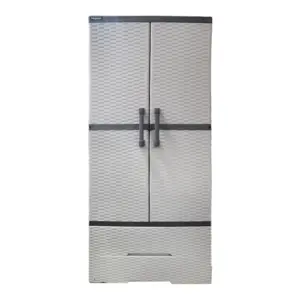 Cabinet with 2 Drawers Collapsible Rattan Design