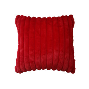 Throw Pillow Case Velvet Plain Red