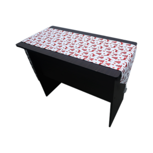 Table Runner Velvet-Render | White & Red