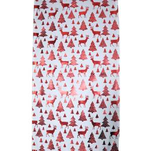 Alternative view of Table Runner Velvet-Render | White & Red