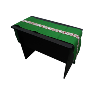 able Runner Linen-Like Santa Face | Green