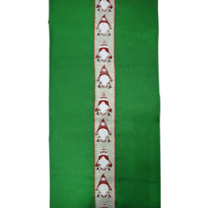Alternative view of able Runner Linen-Like Santa Face | Green