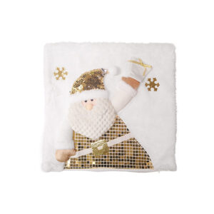 Alternative view of Throw Pillow Case Sequin Christmas Santa White