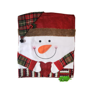 Chair Cover Checkered Christmas Gold