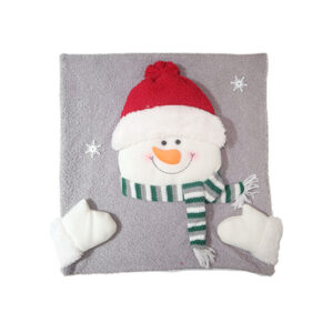 Alternative view of Throw Pillow Case Santa Clause Face Gray