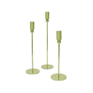 Candle Holder Set Gold 23cm x 27.5cm x 33cm (with round)