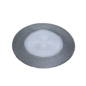 Alternative view of Charger Plate Glass Silver