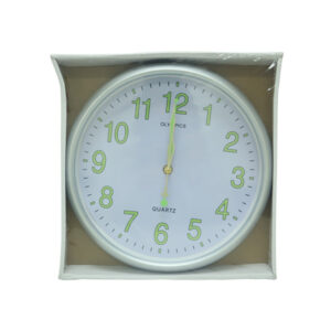 Wall Clock Luminious Rnd Gray 11.5