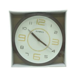 Wall Clock  Rnd Dark Brown 12  cm