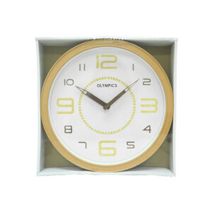 Wall Clock  Rnd Brown 12  cm
