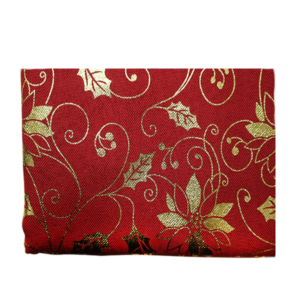 Alternative view of Christmas Metallic Tablecloth 140x220cm | 6-Seater Table Cloth | Red