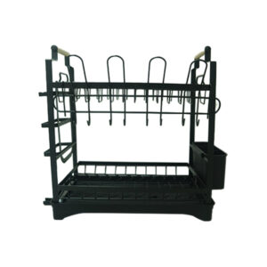 Dish Rack 2 Layer - Metal Black