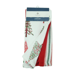 Alternative view of Kitchen Towel Christmas Pack Of 3 - Red