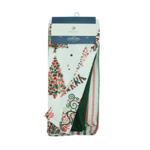 Alternative view of Kitchen Towel Christmas Pack Of 3 - Green