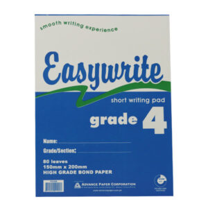 Writing Pad Grade-4 w/ Plastic Cover Easywrite