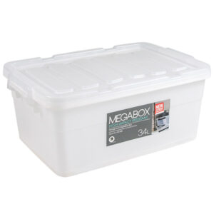 Megabox Storage Box 34L - Clear 55 x 39 x 25cm