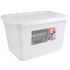 Megabox Storage Box 70L Transparent Clear 66 x 38.5 x 43.5cm