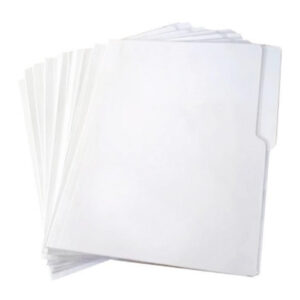File Folder w/Trans Jacket Long White