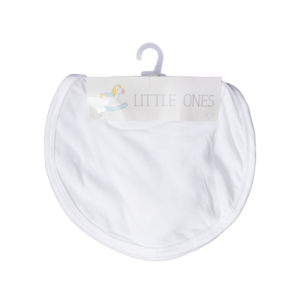 Little Ones Cloth Bibs Plain White 3'S