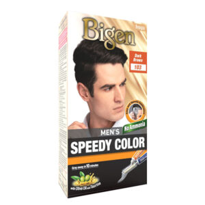 Bigen Men's Cream Colour Dark Brown