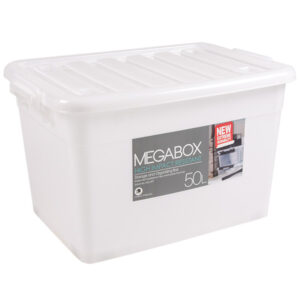 Megabox Storage Box 50L Transparent Clear 55.5 x 39 x 34.5cm