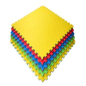 Eva Taekwondo Mat Cross Pattern Yellow + Blue