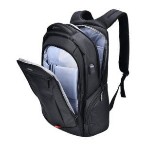 DTBG 8257 Waterproof Backpack with USB Charging Port - Black