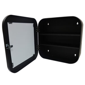 Alternative view of Wow Medicine Cabinet with Mirror Powder Coating Black #B6334B