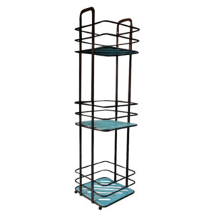 Alternative view of Bathroom Shelf Powder Coated Steel Wire L16.5 X W15.5 X H60Cm