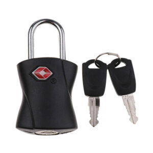 Travel Luggage Lock with Key Black