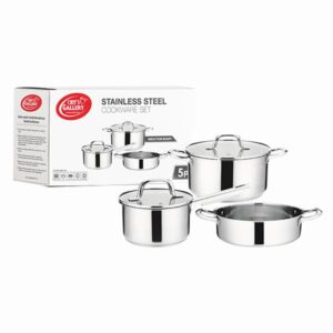 Chef's Gallery Cookware Set 5pc Stainless Steel