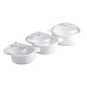 Alternative view of CORNINGWARE Covered Casserole Set 6pc Just White