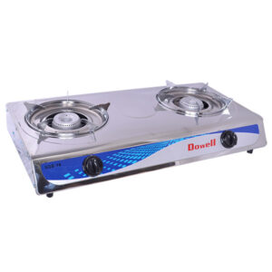 Dowell Gas Stove Double Burner Stainless Steel