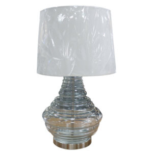 Table Lamp Glass With Shade 12x14x10In Clear