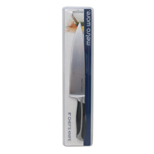 Metroware Chef Knife 8 SS 420 2.5mm Abs Forged Handle Silver
