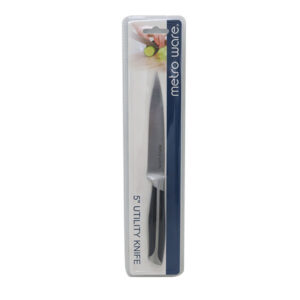 Metroware Utility Knife 5 SS 420 2.0mm Abs Forged Handle Silver