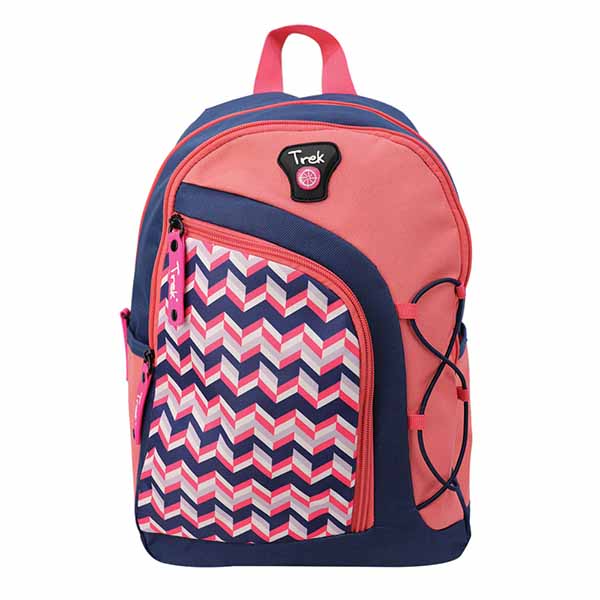 Trek Jr. Zigzag Patter Backpack Multicolor 15"