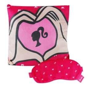 Barbie Girl Power Square Pillow With Eye Mask