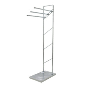 Towel Rack,Metal Cover Cement Base 13Mm Tube X 6Mm Wire Size 38 X 20 X 93Cm:Chrome:---